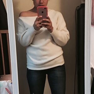 Theory Off Shoulder Sweater
